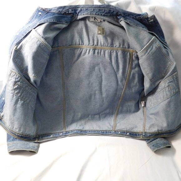 Vintage Calvin Klein Jean Jacket Size XL with DOC ROCK Patch NEW With TAGS - Picture 8 of 11